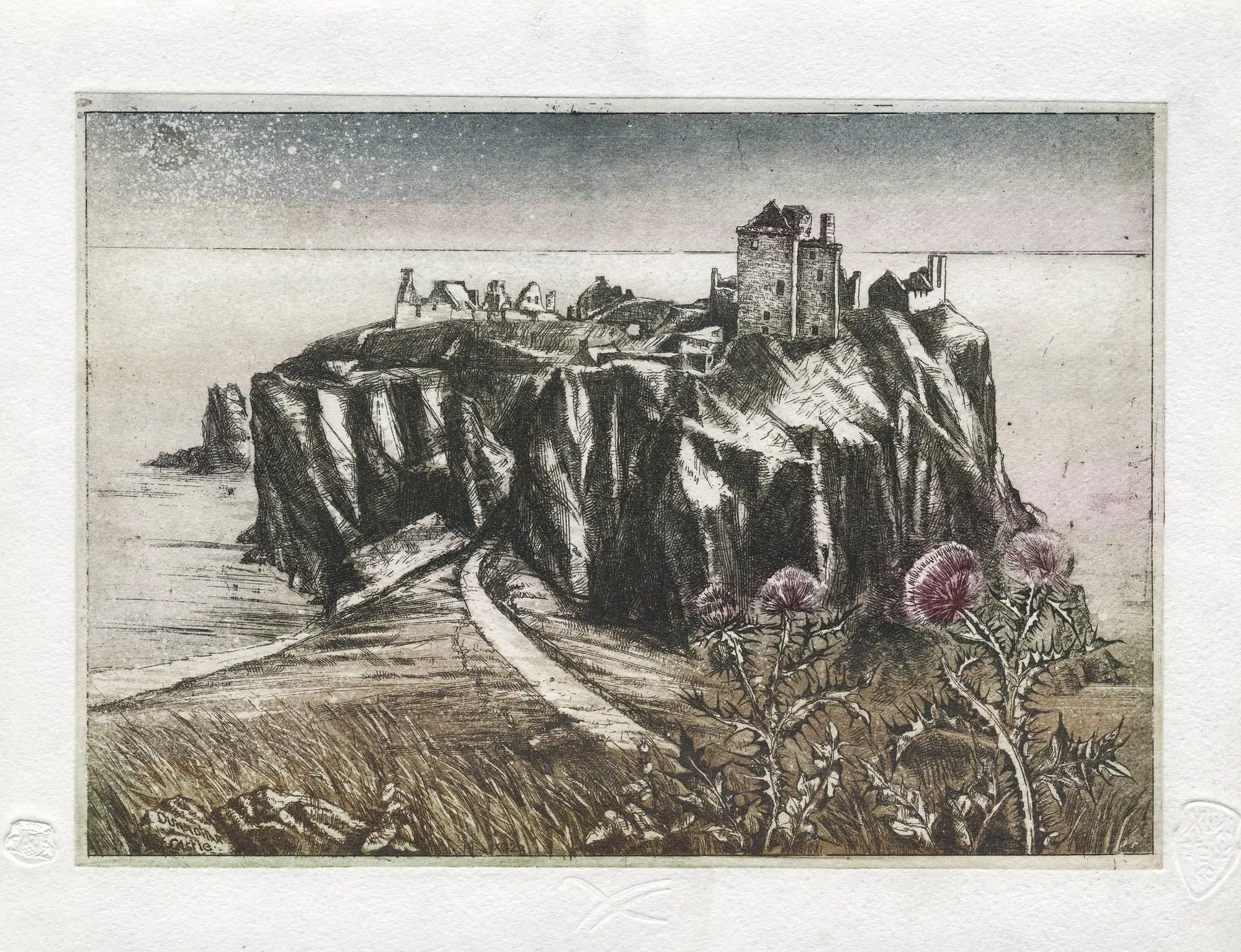 ХристенкоВЄ Подорож Шотландією2023 Dunnottar Castle 2023 С3 5 etching aquatint 21 5х29